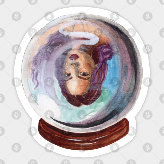 Crystal Ball Sticker by Heather Dorsch Creations